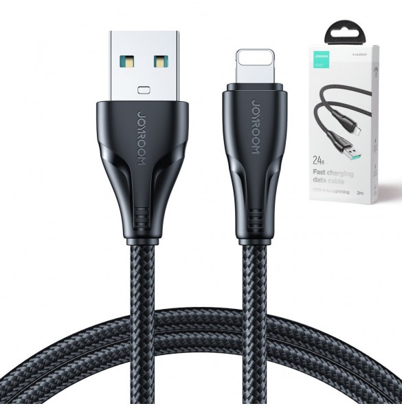 Joyroom USB - Lightning 2.4A kabel Surpass Series 2 m svart (S-UL012A11)