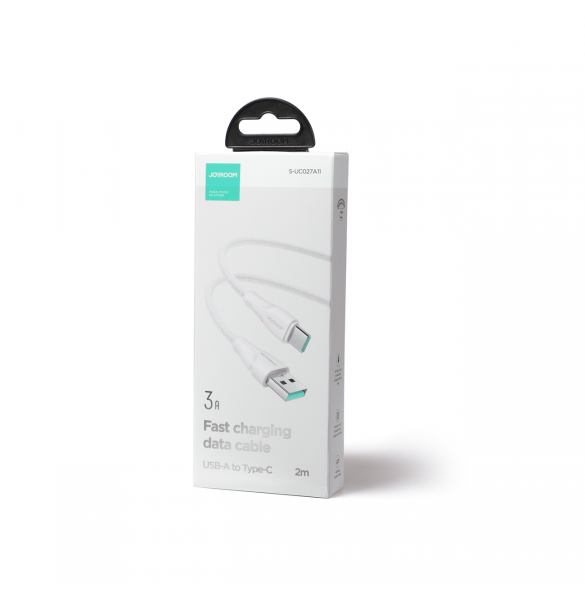 Joyroom USB-kabel - USB C 3A Surpass-serien för snabb laddning och dataöverföring 2 m vit (S-UC027A11)