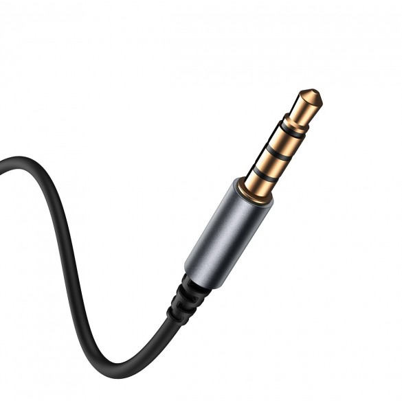 Joyroom Wired Series JR-EW06 trådbundna hörlurar, metall - mörkgrå