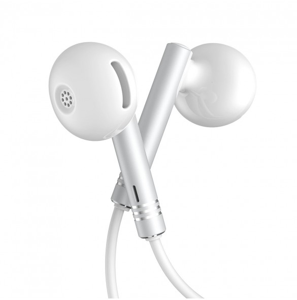 Joyroom Wired Series JR-EW06 hörlurar med tråd, metall - silver och vit