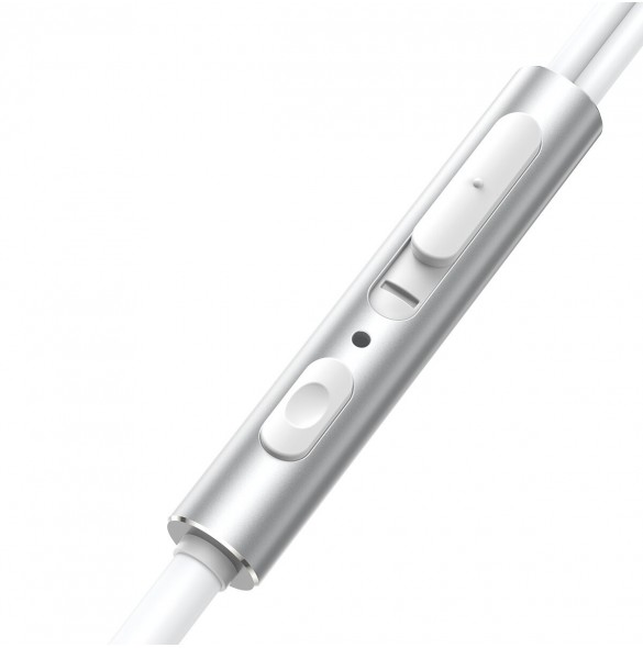 Joyroom Wired Series JR-EW06 hörlurar med tråd, metall - silver och vit