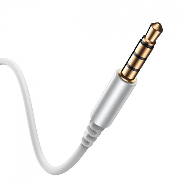 Joyroom Wired Series JR-EW06 hörlurar med tråd, metall - silver och vit
