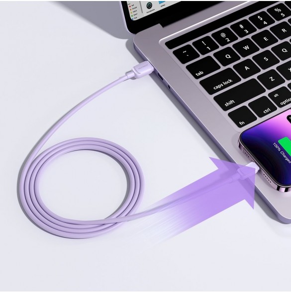 Lightning - USB 2.4A-kabel 1.2m Joyroom S-AL012A14 - lila