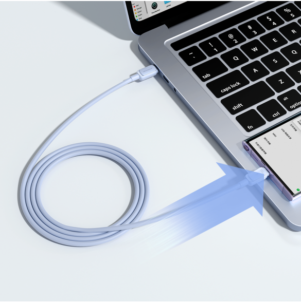 USB C - USB C-kabel 100W 1,2 m Joyroom S-CC100A14 - Blå