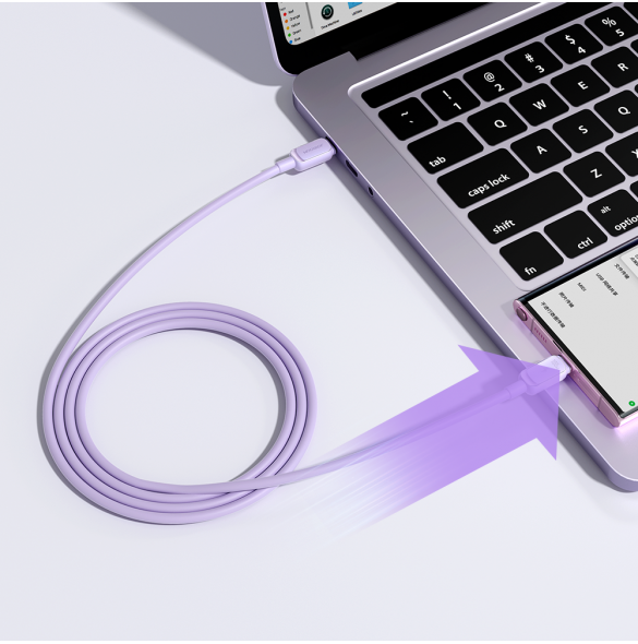 USB C - USB C-kabel 100W 1,2m Joyroom S-CC100A14 - Lila
