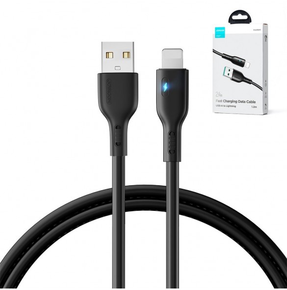 USB-kabel - Lightning 2,4A 1,2m Joyroom S-UL012A13 - svart