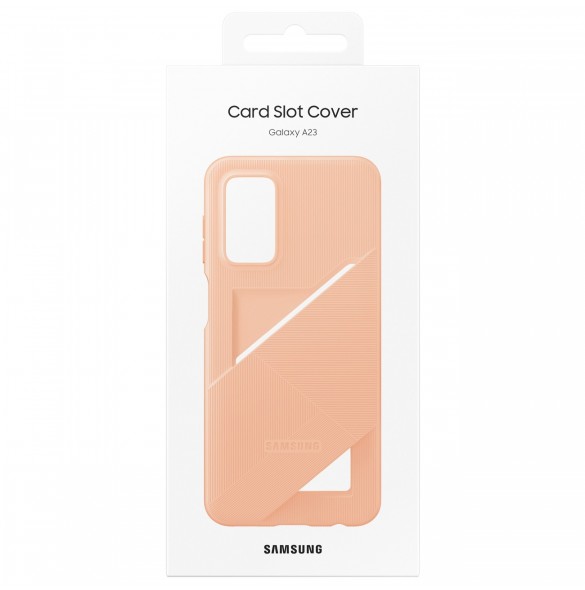Samsung Card Slot Cover Fodral För Samsung Galaxy A23 5G Silikon Cover Card Plånbok Peach (EF-OA235TPEGWW)