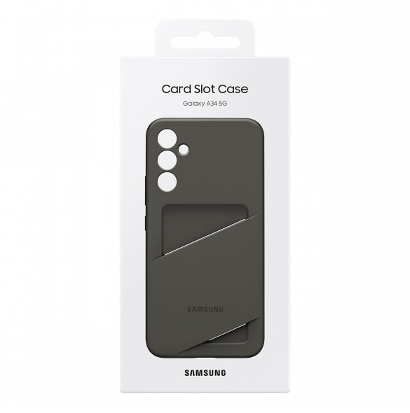 Samsung Card Slot Cover Fodral för Samsung Galaxy A34 5G kort plånboksfodral svart (EF-OA346TBEGWW)