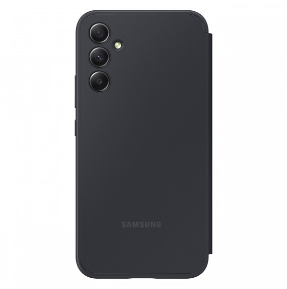 Samsung Smart View Wallet Case för Samsung Galaxy A34 5G skal med Smart Flip Window Card Wallet Black (EF-ZA346CBEGWW)