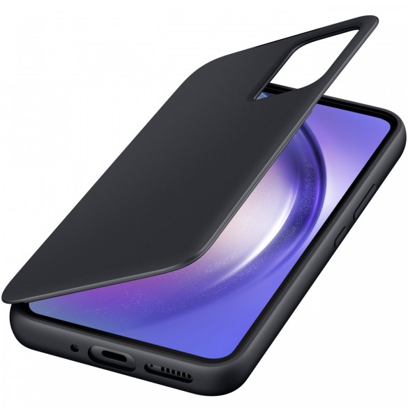 Samsung Smart View Wallet Case för Samsung Galaxy A54 5G skal med Smart Flip Window Card Wallet Black (EF-ZA546CBEGWW)