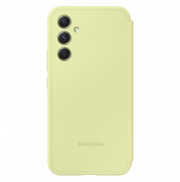 Samsung Smart View Wallet Case för Samsung Galaxy A54 5G skal med Smart Flip Window Card Wallet Lime (EF-ZA546CGEGWW)