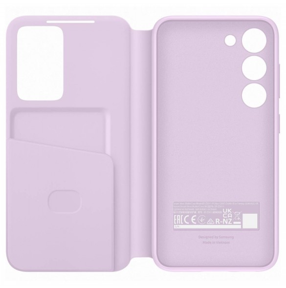 Samsung Smart View Wallet Case för Samsung Galaxy S23 Cover med Smart Flip Window Card Wallet Lilac (EF-ZS911CVEGWW)
