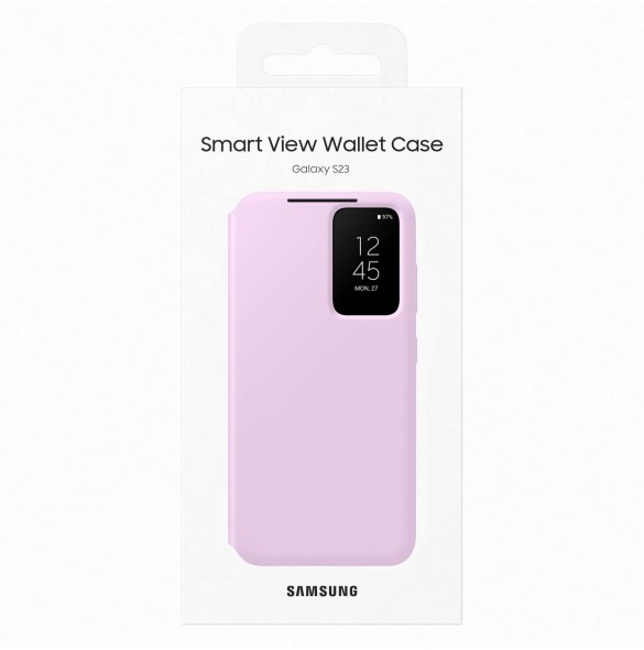 Samsung Smart View Wallet Case för Samsung Galaxy S23 Cover med Smart Flip Window Card Wallet Lilac (EF-ZS911CVEGWW)