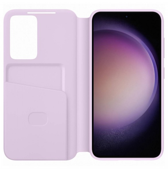 Samsung Smart View Wallet Case för Samsung Galaxy S23 Cover med Smart Flip Window Card Wallet Lilac (EF-ZS911CVEGWW)