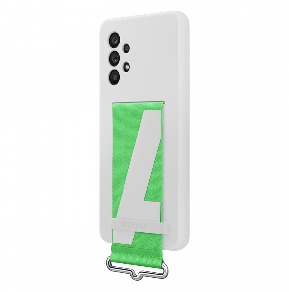 Samsung Strap Silicone Cover Case Cover för Samsung Galaxy A53 5G vit (EF-GA536TWEGWW)