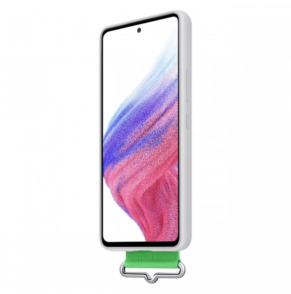 Samsung Strap Silicone Cover Case Cover för Samsung Galaxy A53 5G vit (EF-GA536TWEGWW)