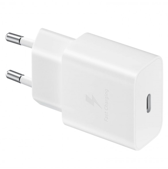 Samsung USB-väggladdare Typ C 15W PD AFC + USB-kabel Typ C vit (EP-T1510XWEGEU)