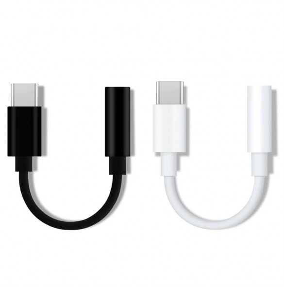 Adapter USB Typ C till ljudjack 3.5 minijack svart