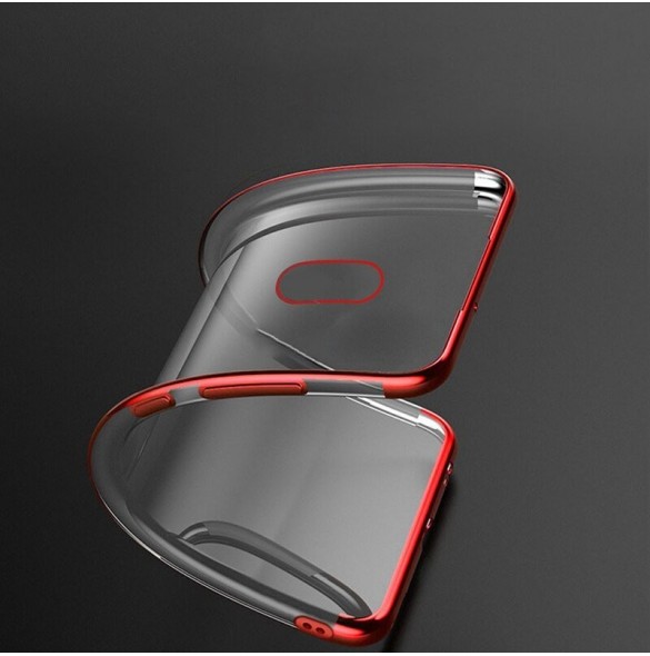 Clear Color Case Gel TPU Galvaniseringsram Skydd för Xiaomi Redmi 8A svart