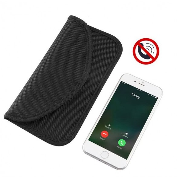 Stöldskyddsfodral för bilnycklar Telefon Radioblockering Faraday Box Faraday Cage 20cm x 11cm Svart