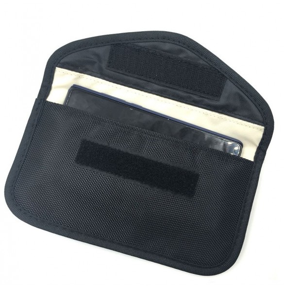Stöldskyddsfodral för bilnycklar Telefon Radioblockering Faraday Box Faraday Cage 20cm x 11cm Svart