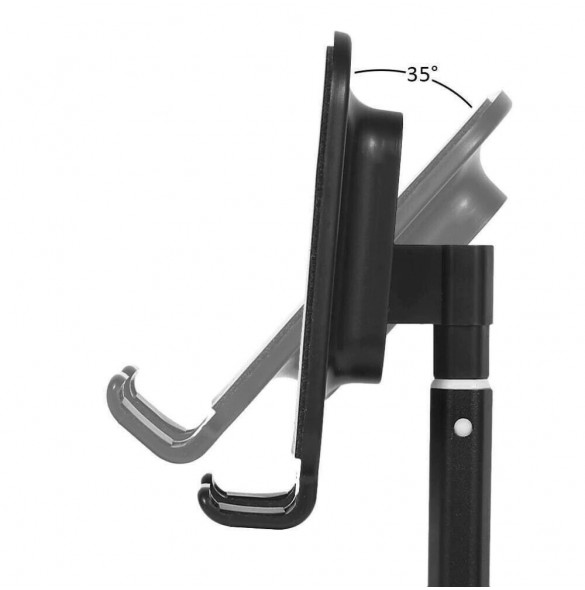 Telescopic Desktop Bracket telefon surfplatta hållare svart (K3S)