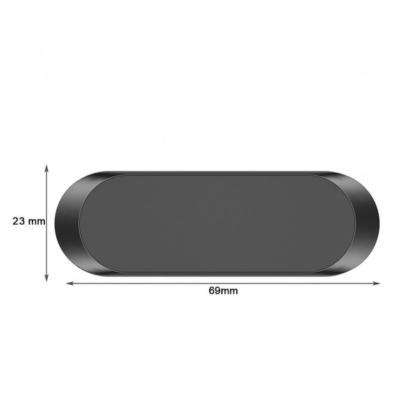Flat fordonsmonterad magnetisk fäste för instrumentbräda svart