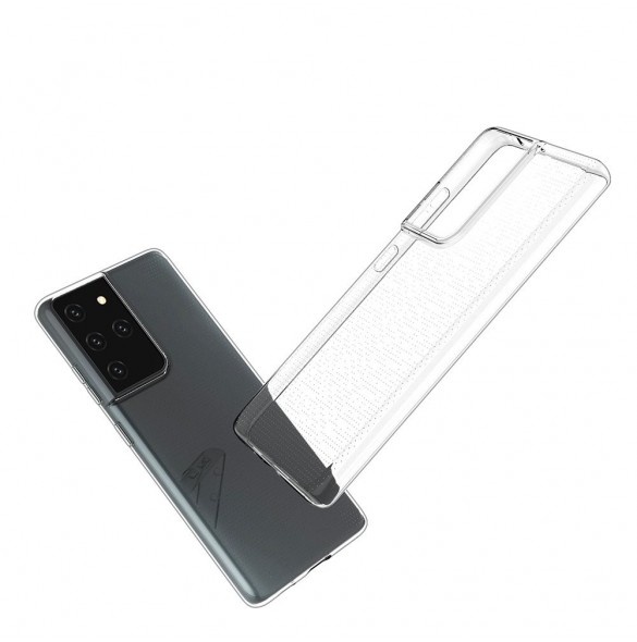 Ultra Clear 0,5 mm Fodral Gel TPU skal för Samsung Galaxy S21 Ultra 5G transparent