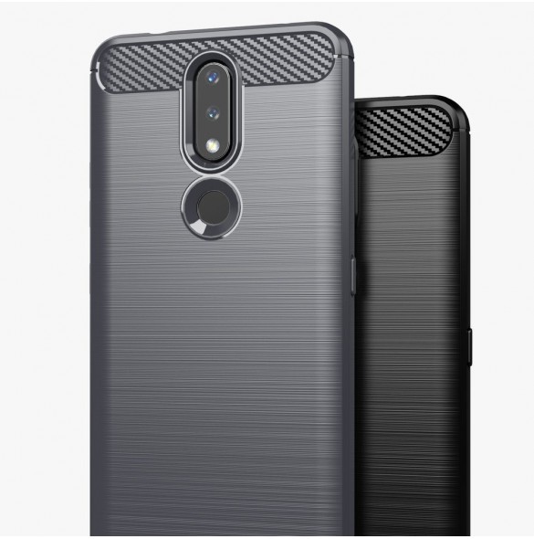Kolfodral Flexibelt skal TPU-fodral för Nokia 2.4 svart