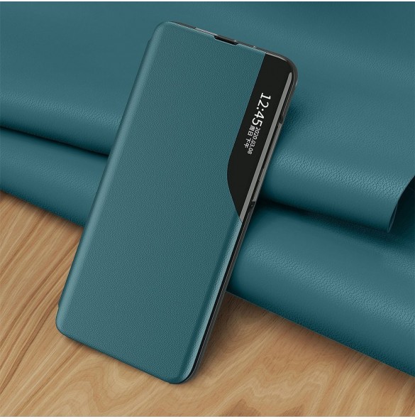 Eco Leather View Case elegant bokhylla fodral med stöd för Samsung Galaxy S21+ 5G (S21 Plus 5G) orange