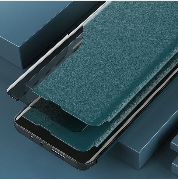 Eco Leather View Case elegant bokhylla fodral med stöd för Samsung Galaxy S21+ 5G (S21 Plus 5G) röd