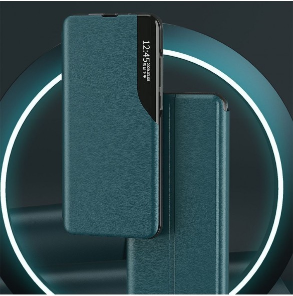 Eco Leather View Case elegant bokhylla fodral med stöd för Samsung Galaxy S21+ 5G (S21 Plus 5G) röd