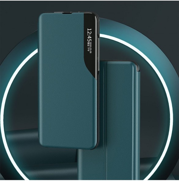 Eco Leather View Case elegant bokhylla fodral med stöd för Samsung Galaxy A52s 5G / A52 5G / A52 4G röd