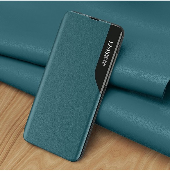 Eco Leather View Case elegant bokhylla fodral med stöd för Samsung Galaxy A52s 5G / A52 5G / A52 4G röd