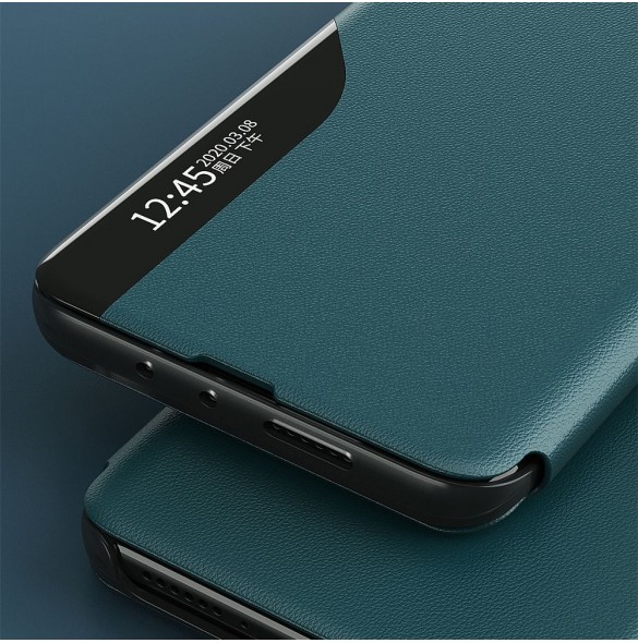 Eco Leather View Case elegant bokhylla fodral med stöd för Samsung Galaxy A52s 5G / A52 5G / A52 4G röd