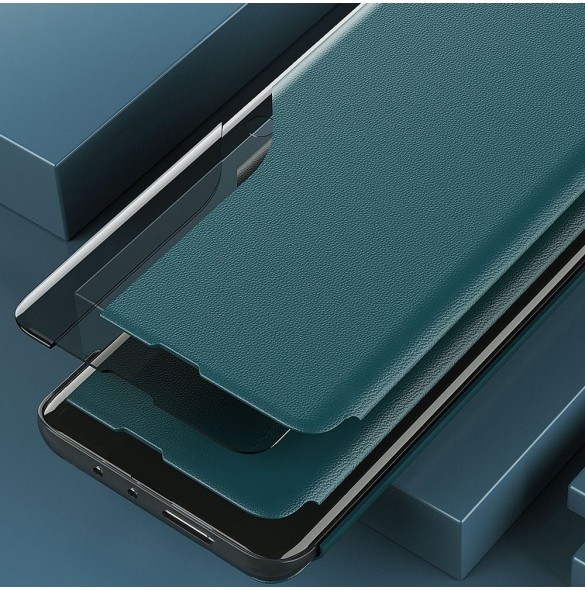 Eco Leather View Case elegant bokhylla fodral med stöd för Samsung Galaxy A52s 5G / A52 5G / A52 4G röd