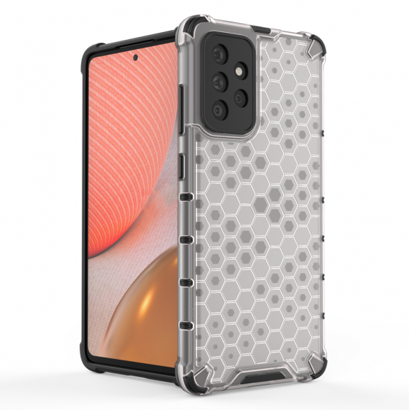 Honeycomb Case pansarskydd med TPU Bumper för Samsung Galaxy A72 4G röd