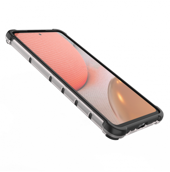 Honeycomb Case pansarskydd med TPU Bumper för Samsung Galaxy A72 4G röd