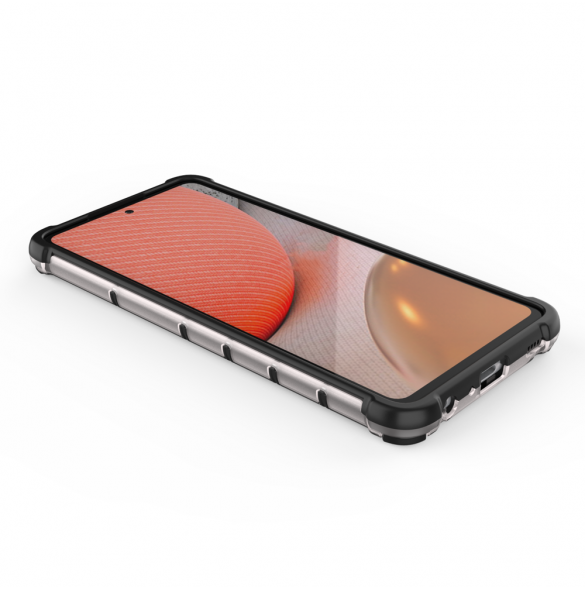 Honeycomb Case pansarskydd med TPU Bumper för Samsung Galaxy A72 4G röd