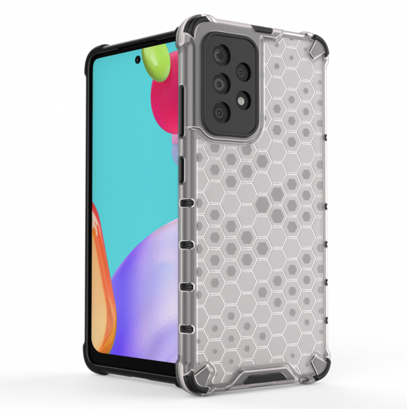 Honeycomb Case pansarskydd med TPU Bumper för Samsung Galaxy A52s 5G / A52 5G / A52 4G transparent