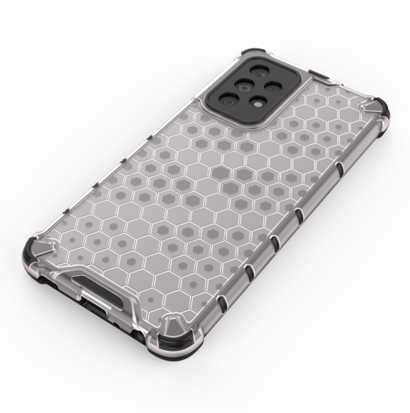 Honeycomb Case pansarskydd med TPU Bumper för Samsung Galaxy A52s 5G / A52 5G / A52 4G transparent