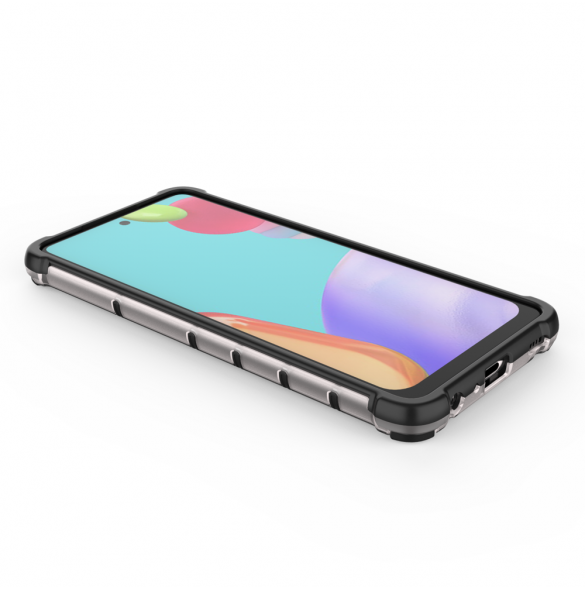 Honeycomb Case pansarskydd med TPU Bumper för Samsung Galaxy A52s 5G / A52 5G / A52 4G transparent