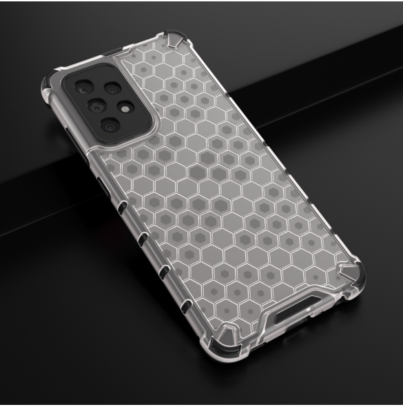 Honeycomb Case pansarskydd med TPU Bumper för Samsung Galaxy A52s 5G / A52 5G / A52 4G transparent