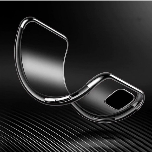 Klarfärgad fodral Gel TPU galvaniseringsram Skal för Samsung Galaxy S21+ 5G (S21 Plus 5G) röd