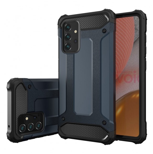 Hybrid Armor Case Tough Rugged Cover för Samsung Galaxy A72 4G svart