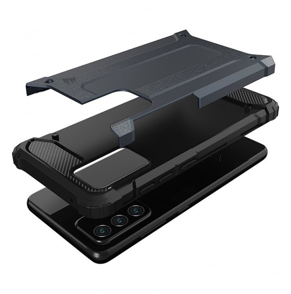 Hybrid Armor Case Tough Rugged Cover för Samsung Galaxy A72 4G svart
