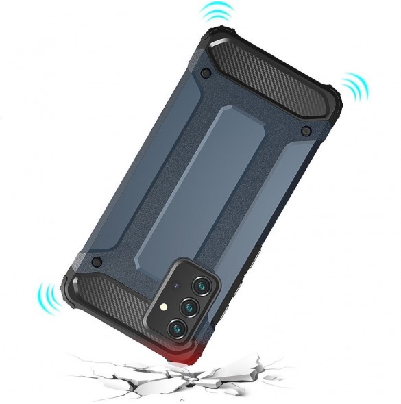 Hybrid Armor Case Tough Rugged Cover för Samsung Galaxy A72 4G golden