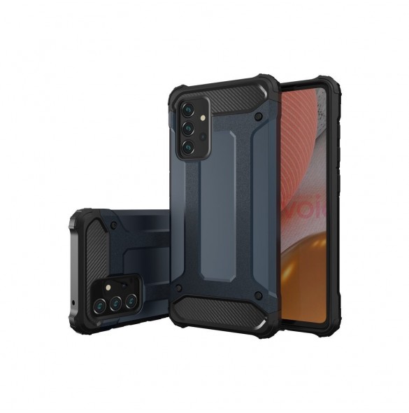 Hybrid Armor Case Tough Rugged Cover för Samsung Galaxy A72 4G silver