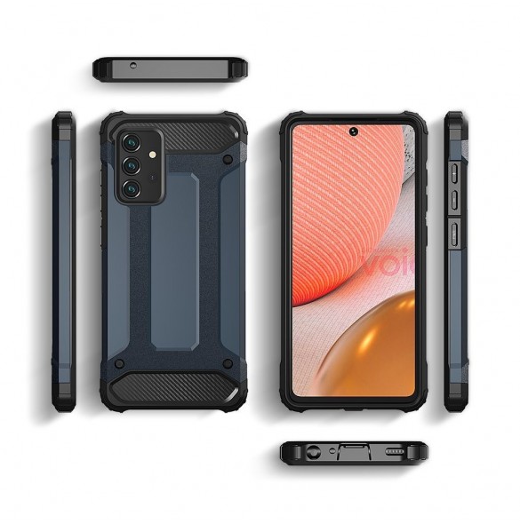 Hybrid Armor Case Tough Rugged Cover för Samsung Galaxy A72 4G silver