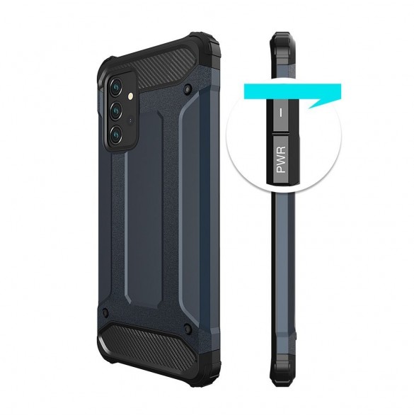 Hybrid Armor Case Tough Rugged Cover för Samsung Galaxy A72 4G silver